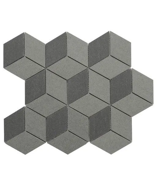 Cubis Ash Smoke Matt Mosaic Tile