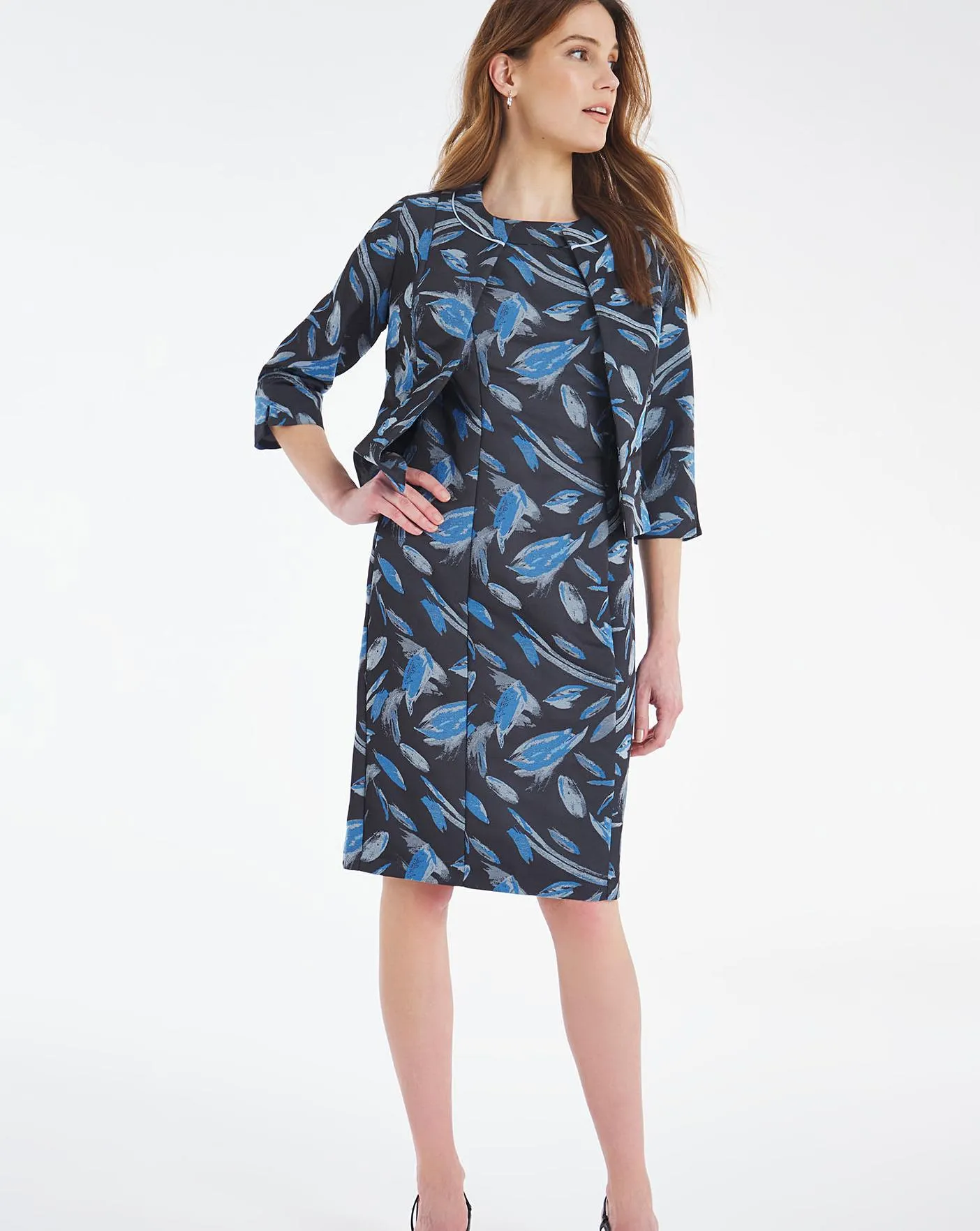 Nightingales Jacquard Dress and Jacket