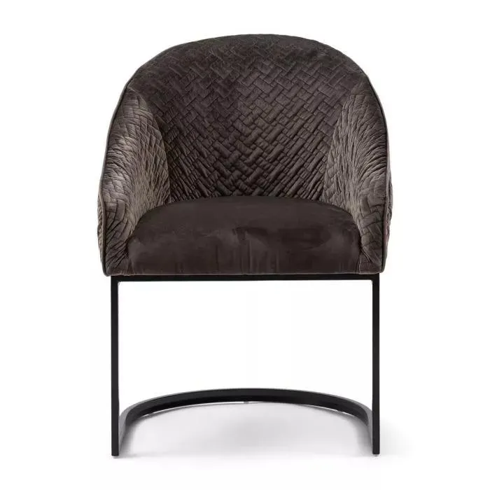 Dining Chair Lincoln, Anthracite, Velvet