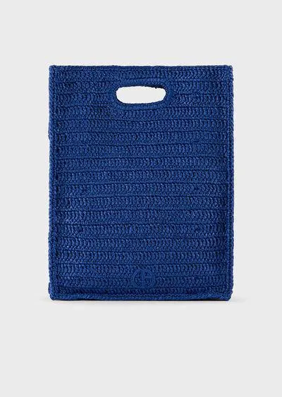 Woven raffia handbag