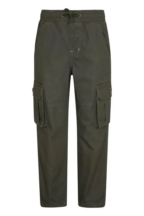 Pull Up Kids Jersey Lined Cargo Trousers
