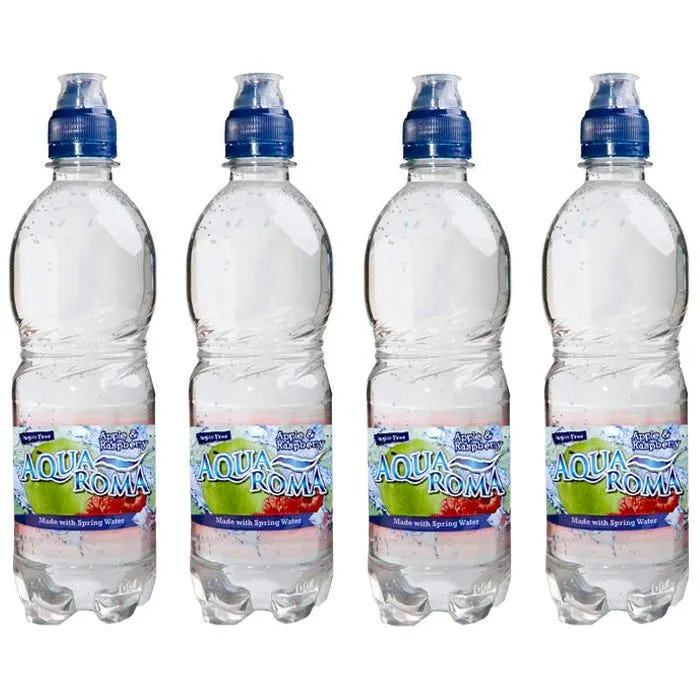 Aquaroma Still Apple & Raspberry Flavoured Spring Water 4 x 500ml