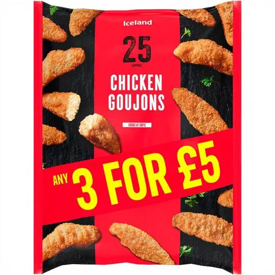 Iceland 25 (approx.) Chicken Goujons 400g