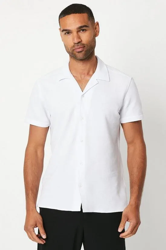 Textured Revere Collar Shirt