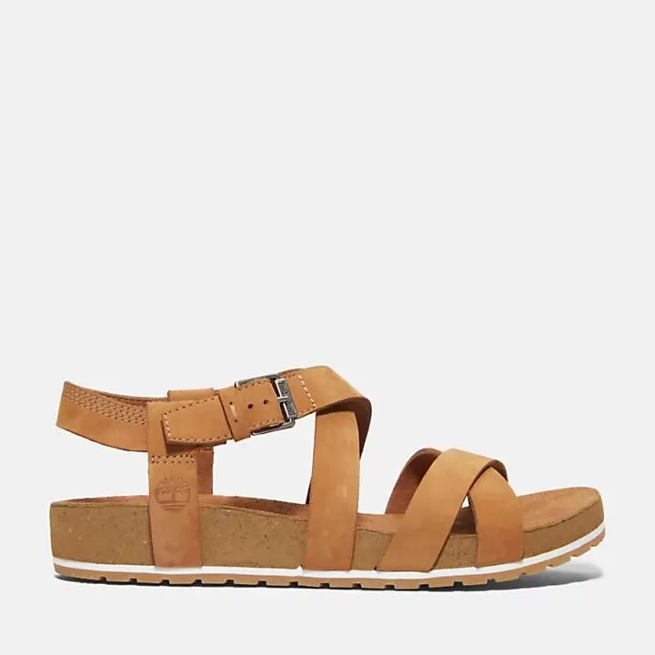 Malibu Waves Ankle-strap Sandal for Women in Brown