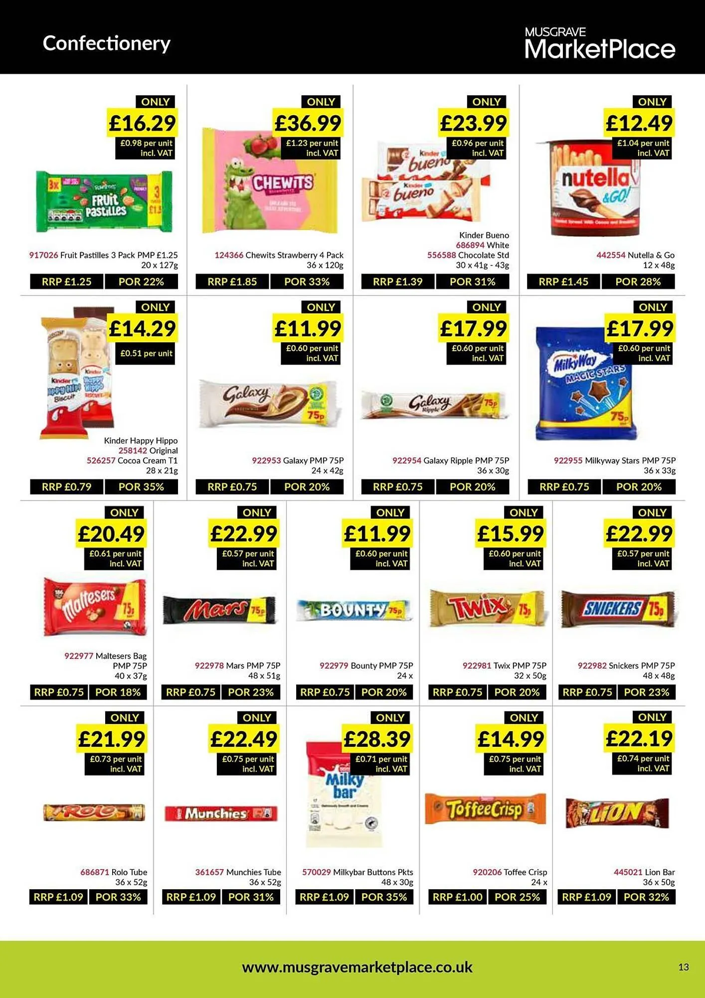 Musgrave MarketPlace leaflet from 5 January to 25 January 2026 - Catalogue Page 13