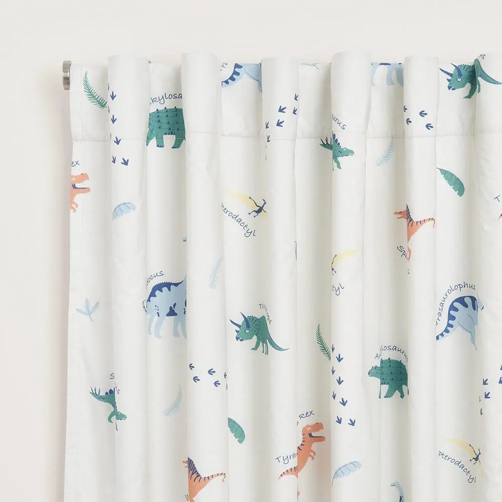 Children’s Easy-Care Blackout Curtains - Dinosaur Explorer, W165 x L183 (cm)