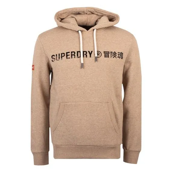 Mens Brown Workwear Logo Vintage Hoodie