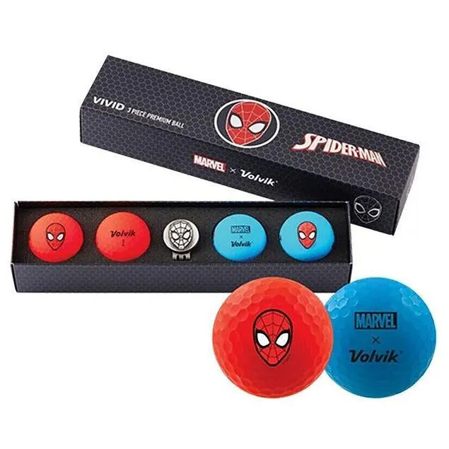 Volvik Marvel 4 Golf Ball Pack & Marker