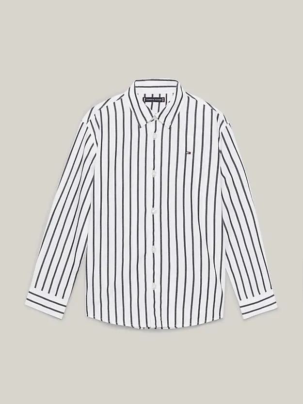 Stripe Flag Embroidery Regular Shirt