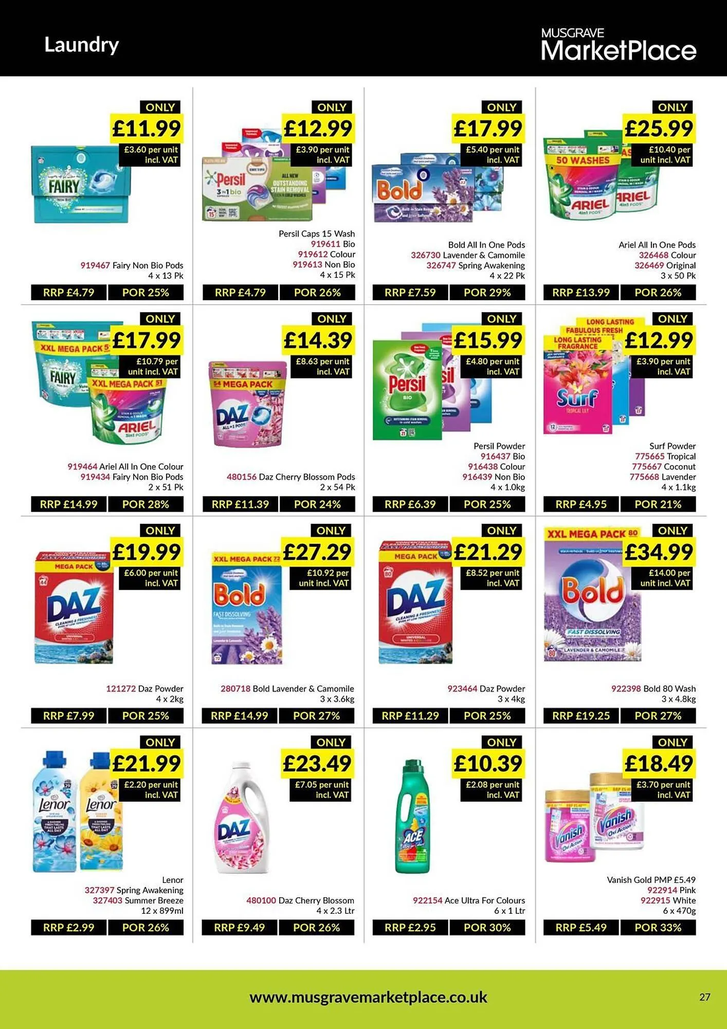 Musgrave MarketPlace leaflet from 9 March to 29 March 2026 - Catalogue Page 27