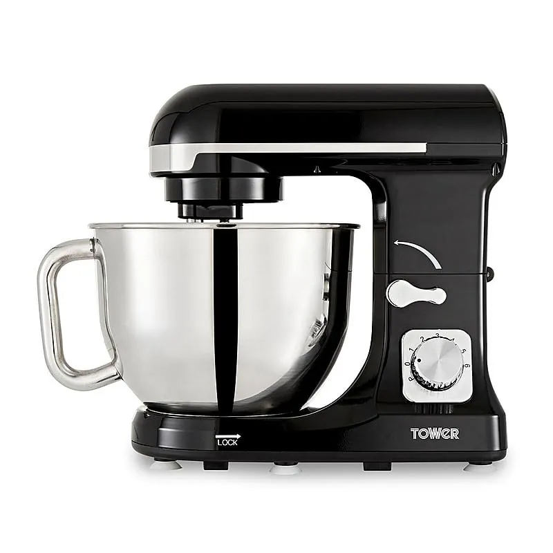 Stand Mixer with Stainless Steel Blades and 5 Litre Bowl (Size 27x34 cm) 1000W - Black