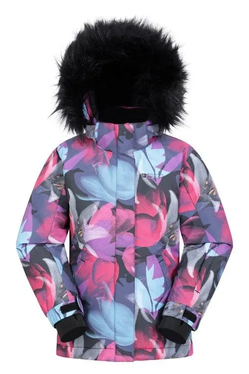Glacial Printed Kids Water-resistant Snow Jacket