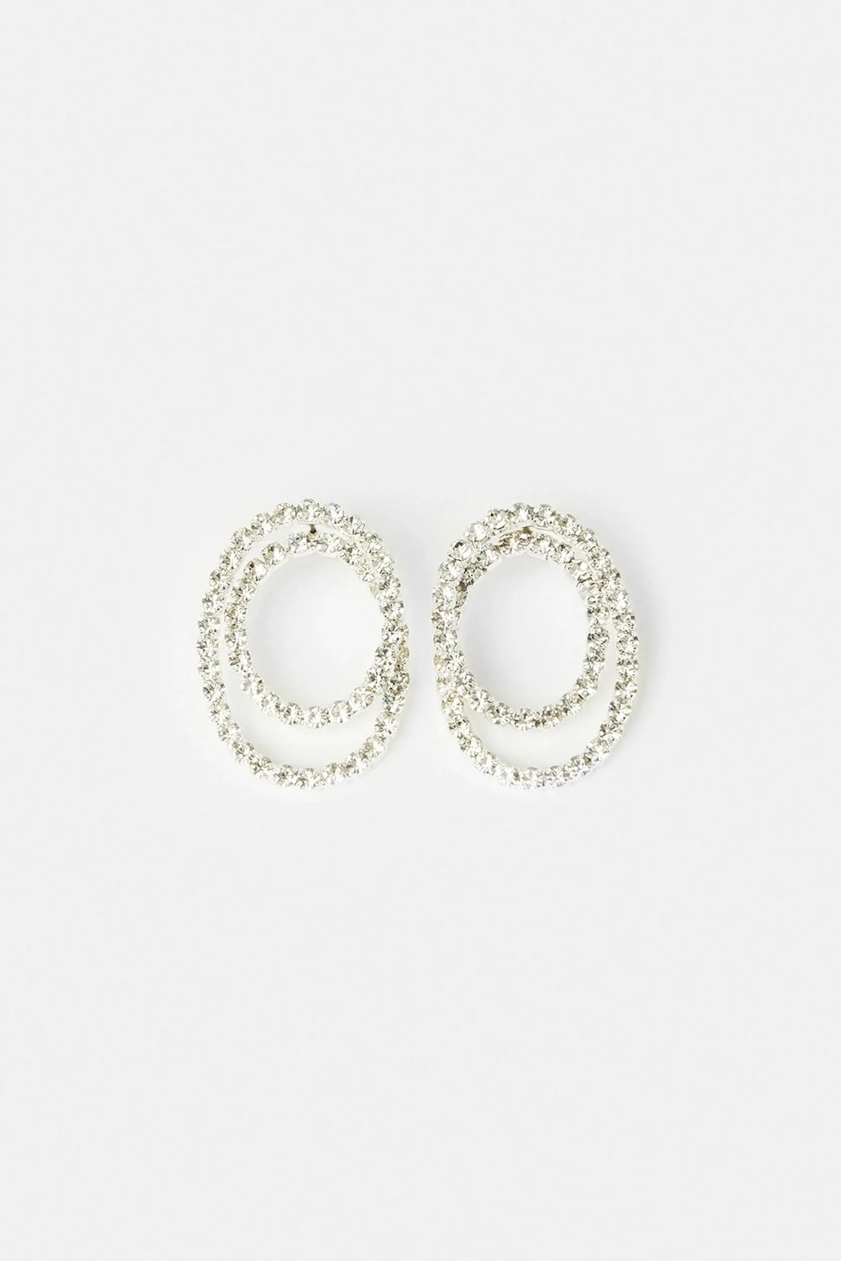 Diamante Round Earrings