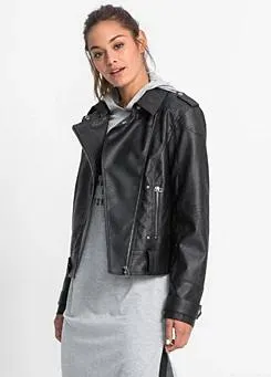 Faux Leather Biker Jacket