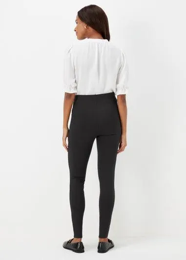 Black Smoothing Military Button Leggings - Size 10