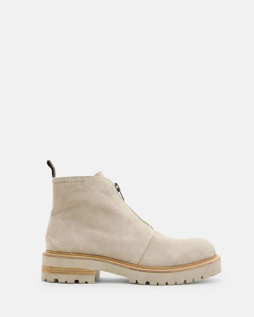 Master Suede Zip Up Boots