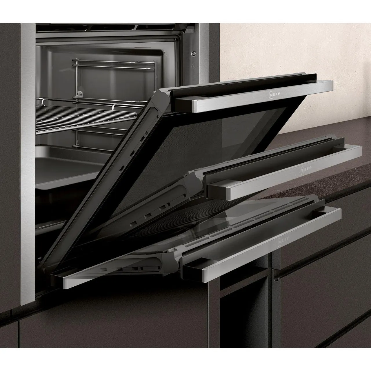 NEFF N50 Slide&Hide® B4ACF1AN0B Built In Electric Single Oven - Stainless Steel - A Rated