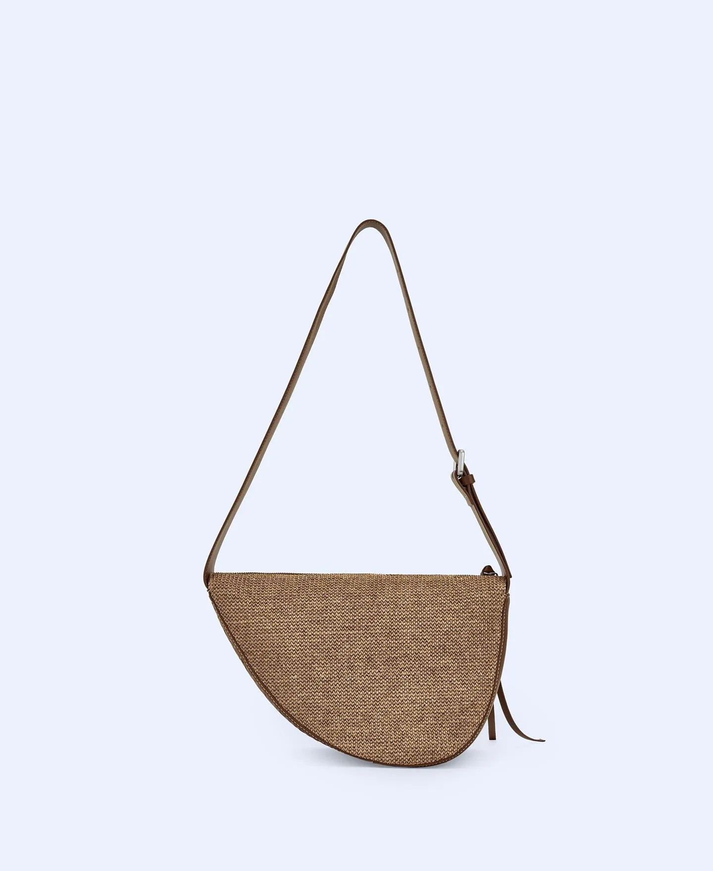Braided fabric medium shoulder bag