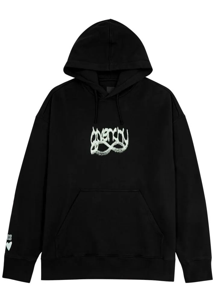 Logo hooded cotton sweatshirt