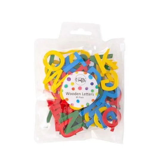 1893 Crafts Wooden Letters Pack of 85 - Bright