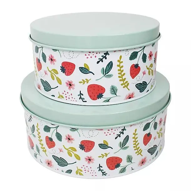 2 Lakeland Strawberry Patch Nesting Cake Tins