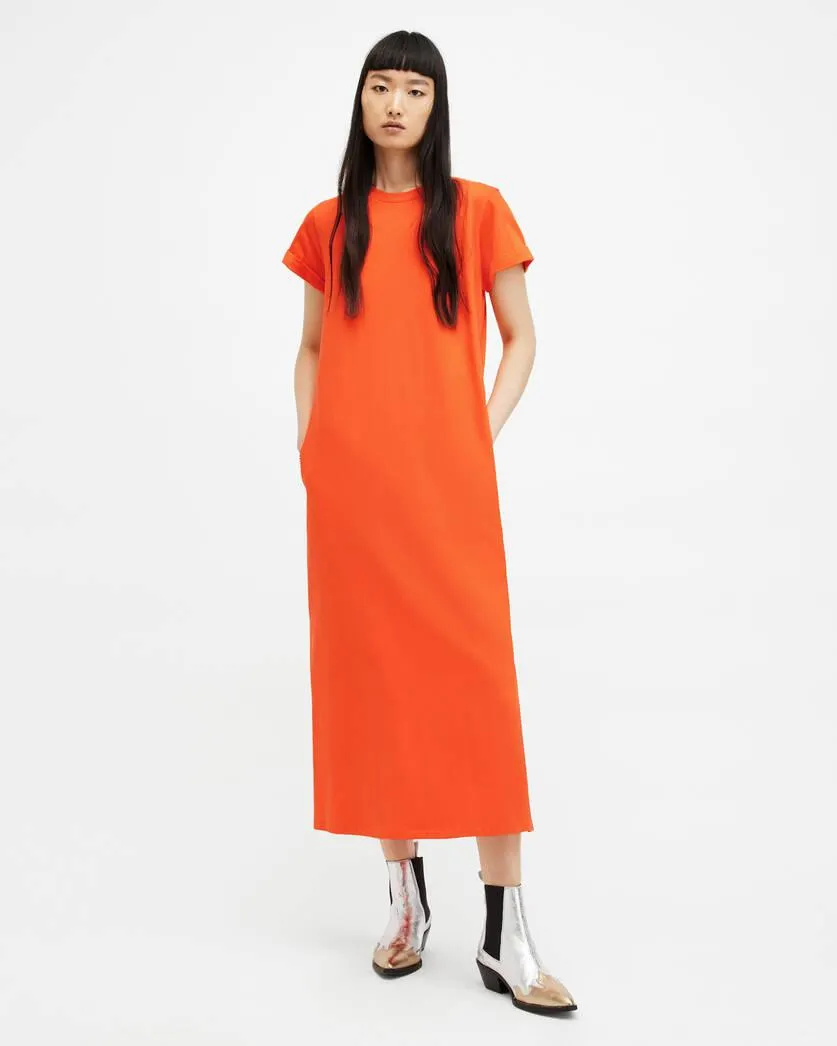 Anna Crew Neck Short Sleeve Maxi Dress