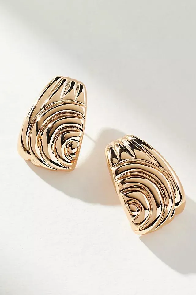 Swirl Cut Statement Earrings
