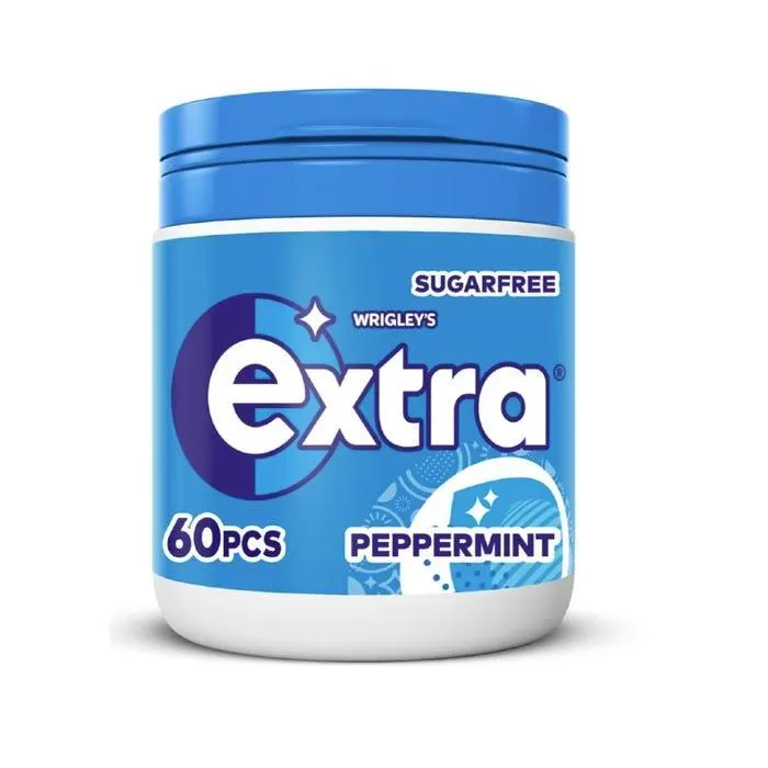 Wrigley's Extra Peppermint Sugarfree Chewing Gum Bottle (60 Pieces)