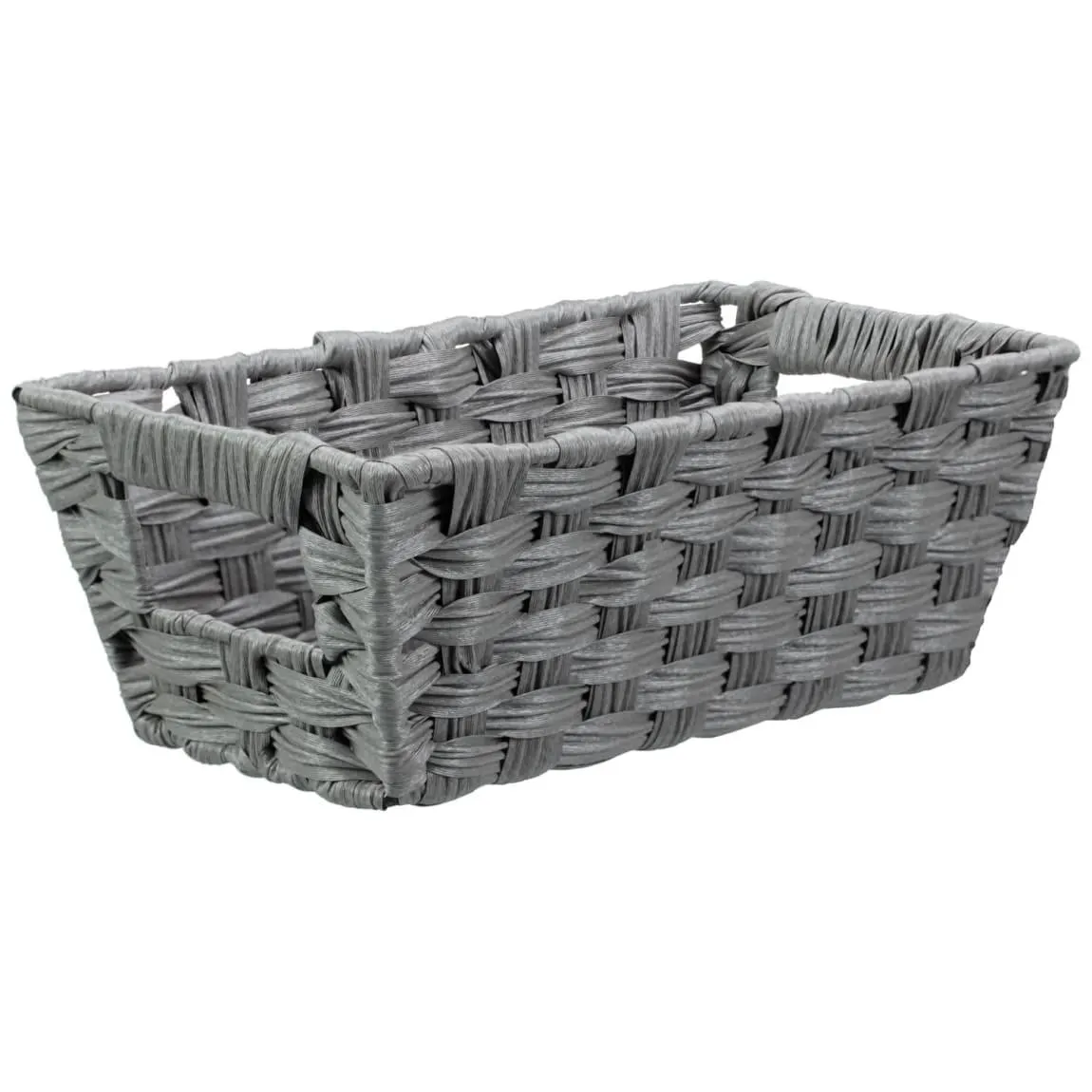 Rectangular Woven Basket - Grey