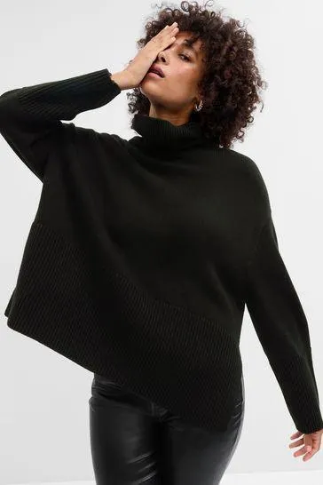 Relaxed Turtle Neck Tunic Jumper