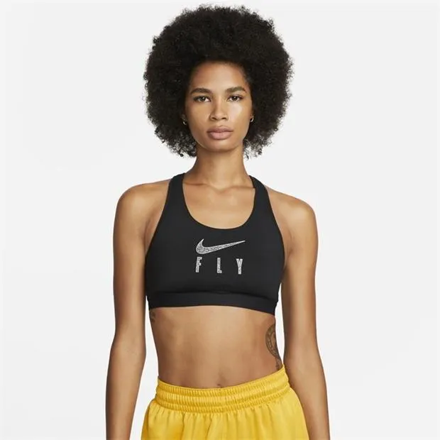 Swoosh Fly High-Support Non-Padded Mesh-Back Sports Bra