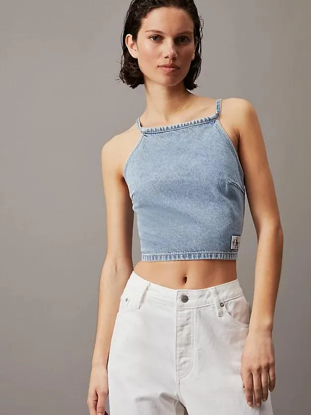 Tie Back Denim Top