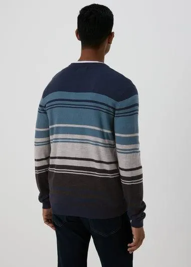 Blue Block Stripe Jumper