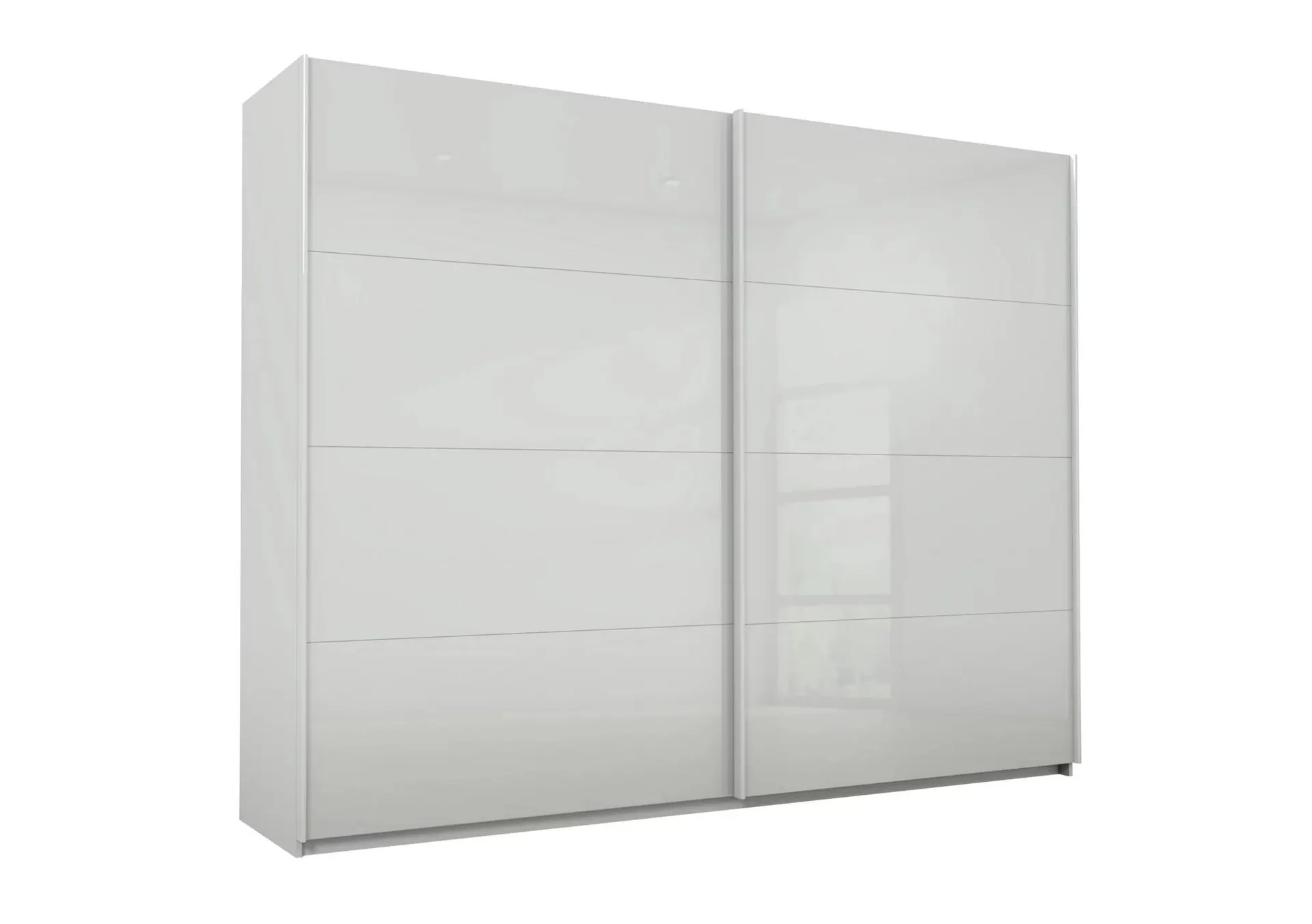 Lima 271cm 2 Door Sliding Wardrobe with Glass Front 210cm Tall
