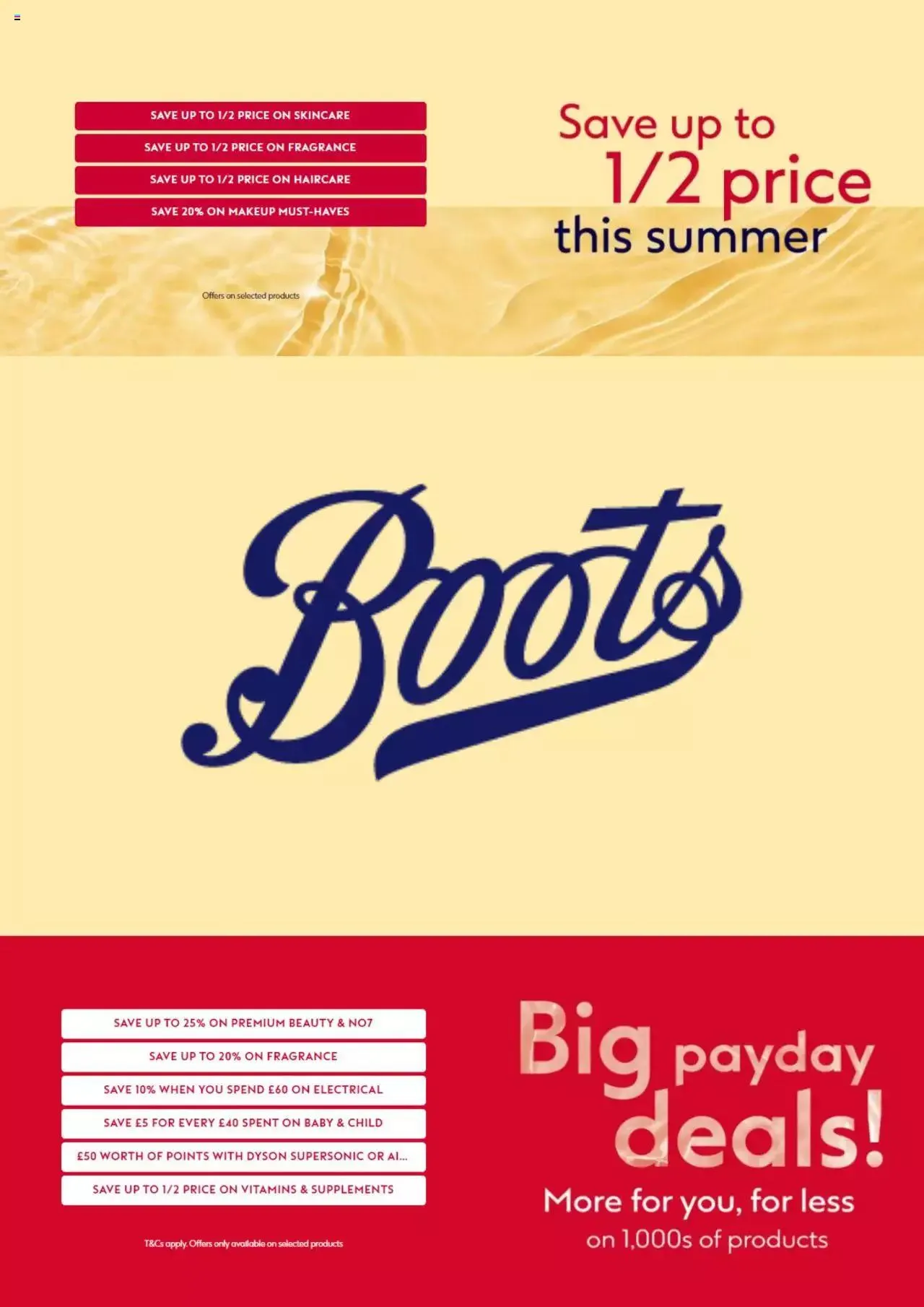 Boots summer sale from 27 June to 31 December 2023 - Catalogue Page 1