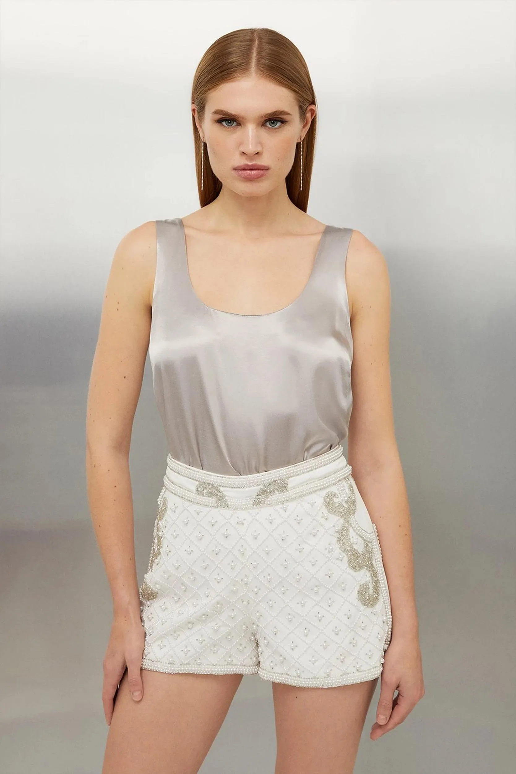 Premium Embellished Woven Shorts