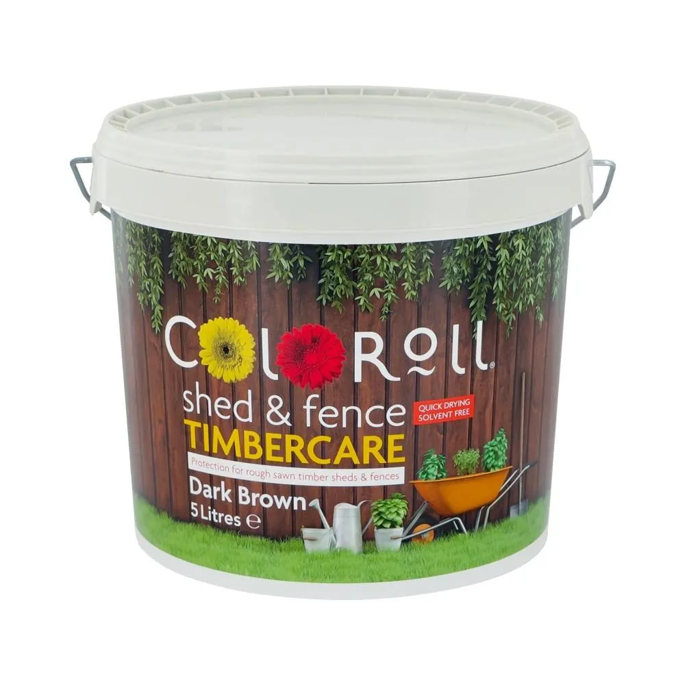 COLOROLL 5 LITRE FENCE PAINT - DARK OAK