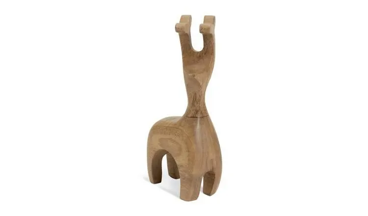 Habitat Wooden Stag Ornament - Natural
