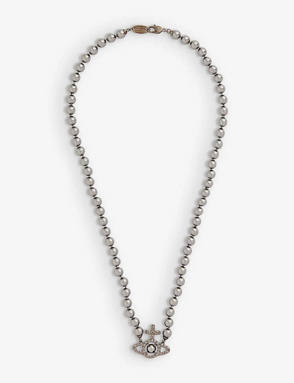 VIVIENNE WESTWOOD Olympia ruthenium-plated brass and pearl necklace