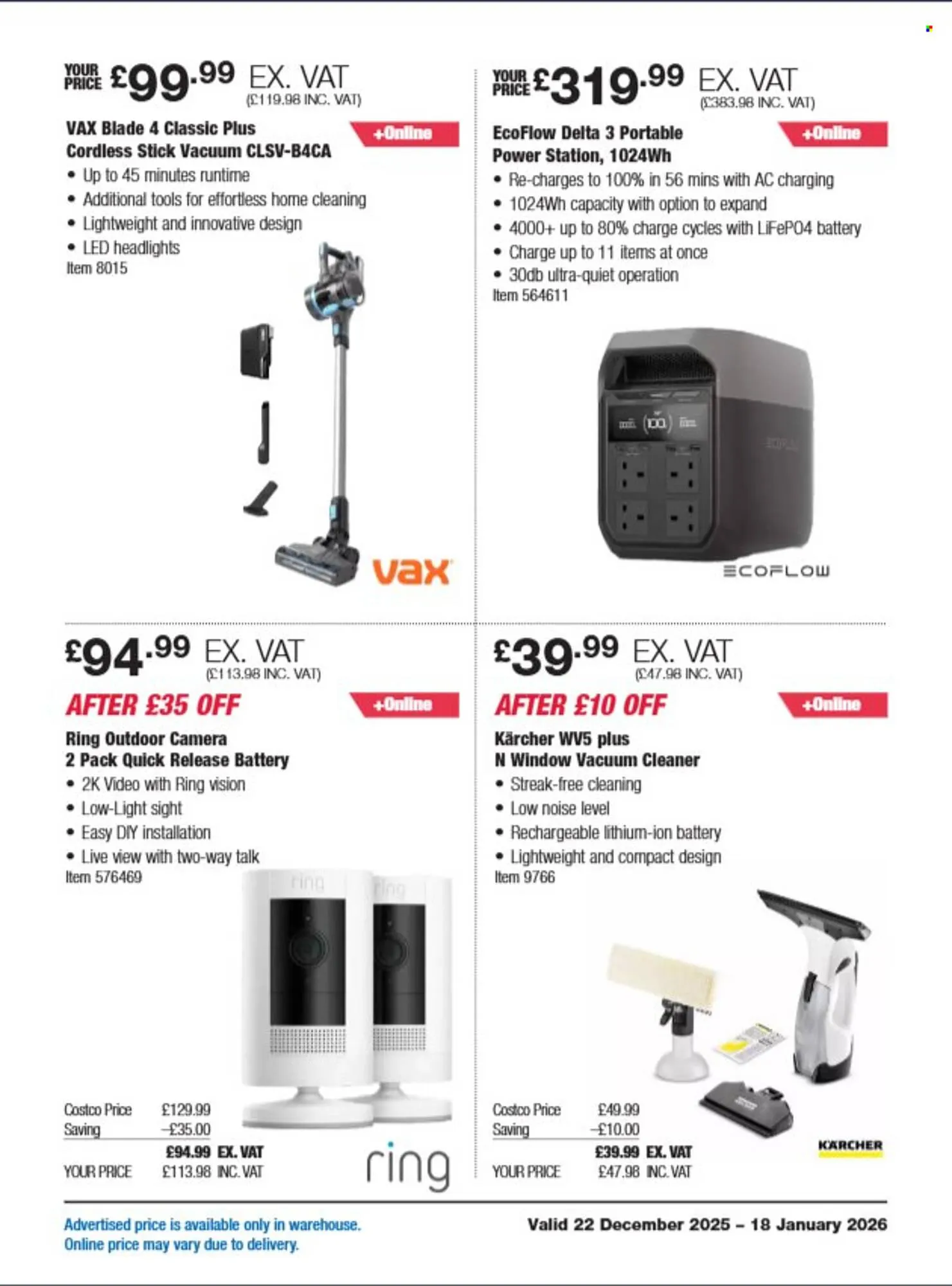 Costco leaflet from 22 December to 18 January 2026 - Catalogue Page 3