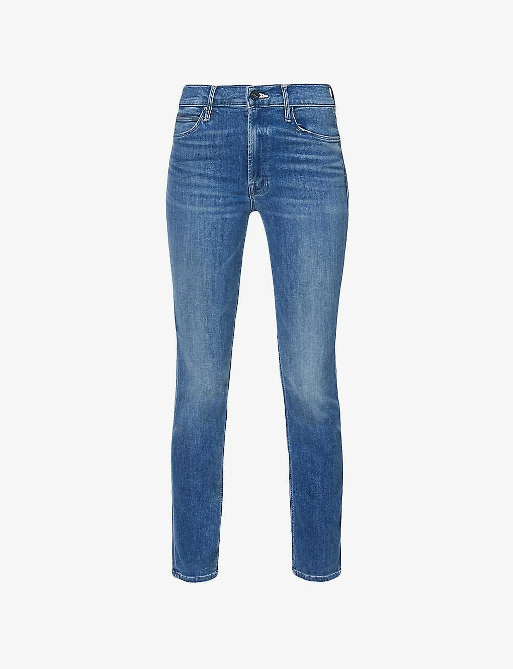 Dazzler straight-leg mid-rise stretch-denim jeans
