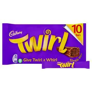Cadbury Twirl Chocolate Bar Multipack 215g x10