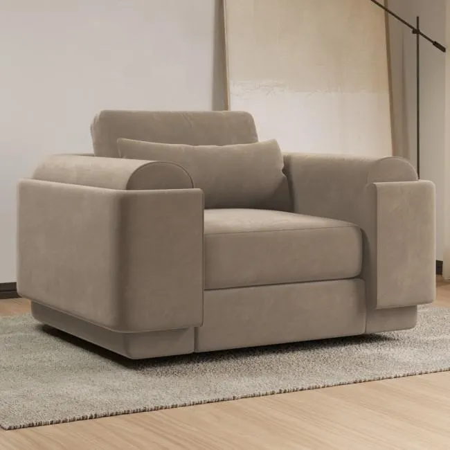 Mink Velvet Armchair - Elvi