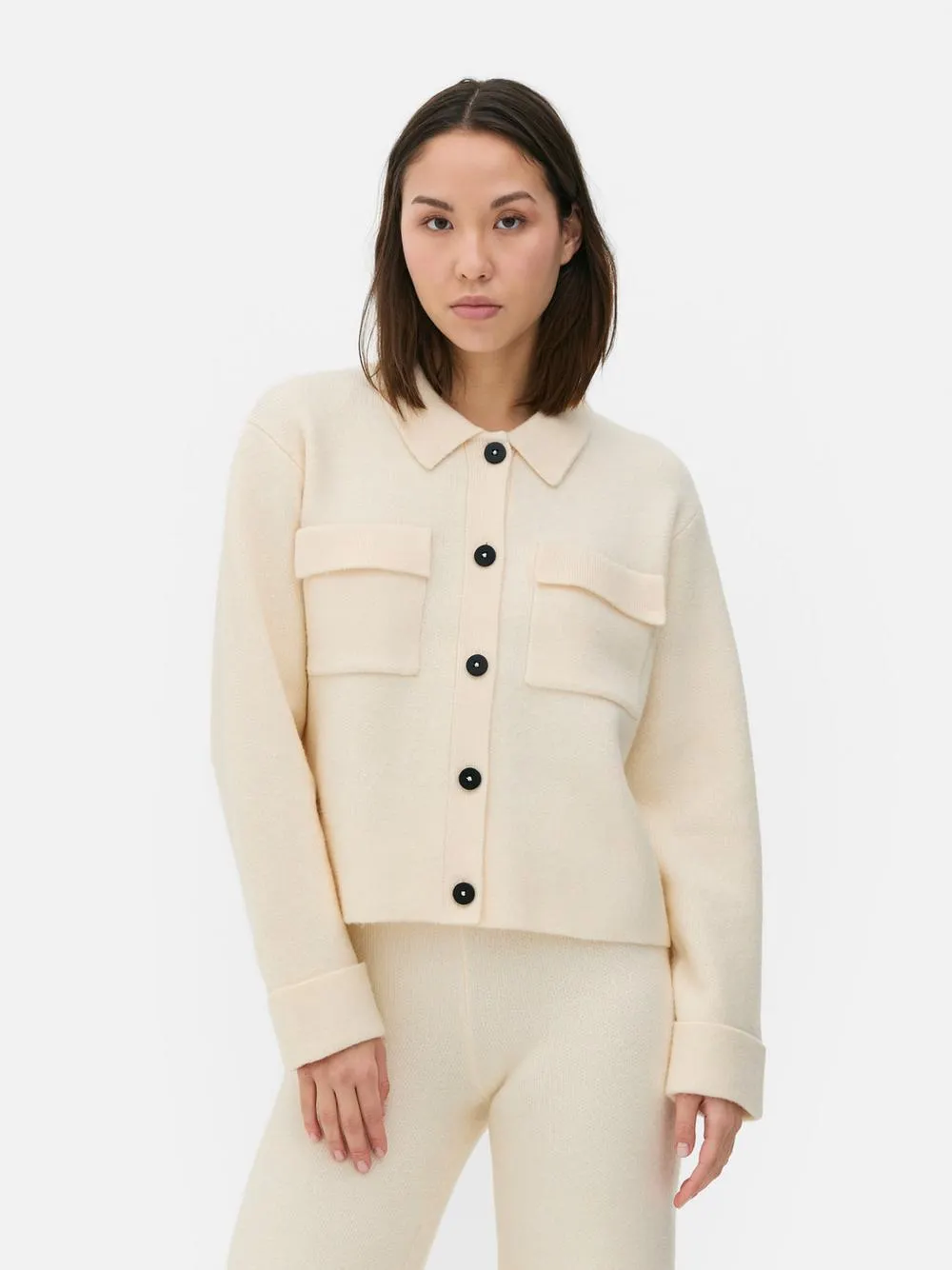 Giacca lavorata a maglia con bottoni