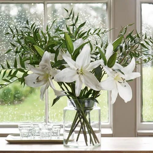 White Casablanca Lily Stem