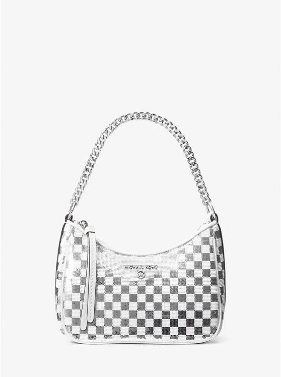 Jet Set Charm Small Checkered Shoulder Bag