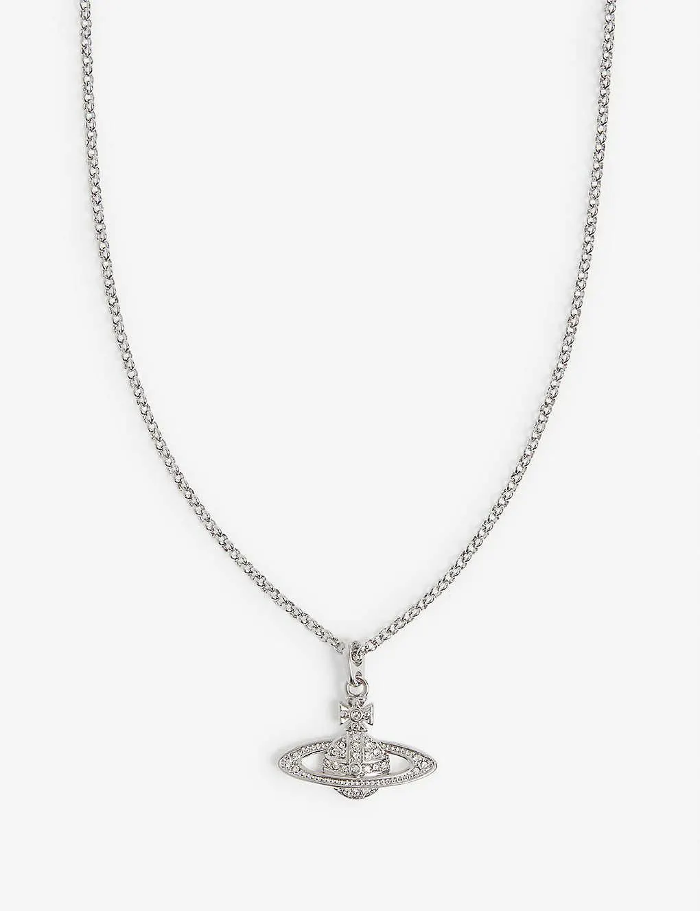 Bas Relief Orb mini silver-tone brass necklace