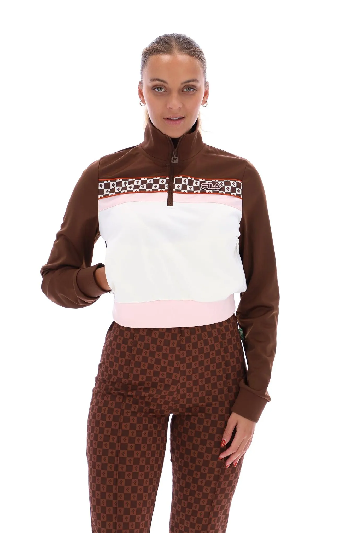 Laura 1/4 Zip Print Track Top