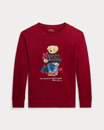 Polo Bear Cotton Long-Sleeve Tee